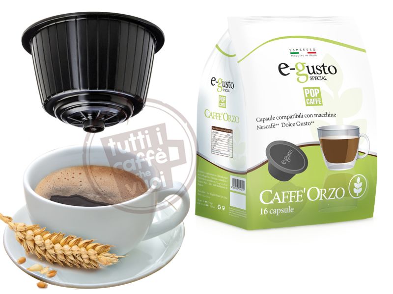 10 Capsule Caffè Barbaro Orzo compatibili con le macchine da caffè a  marchio Nescafé®* Dolce Gusto®*